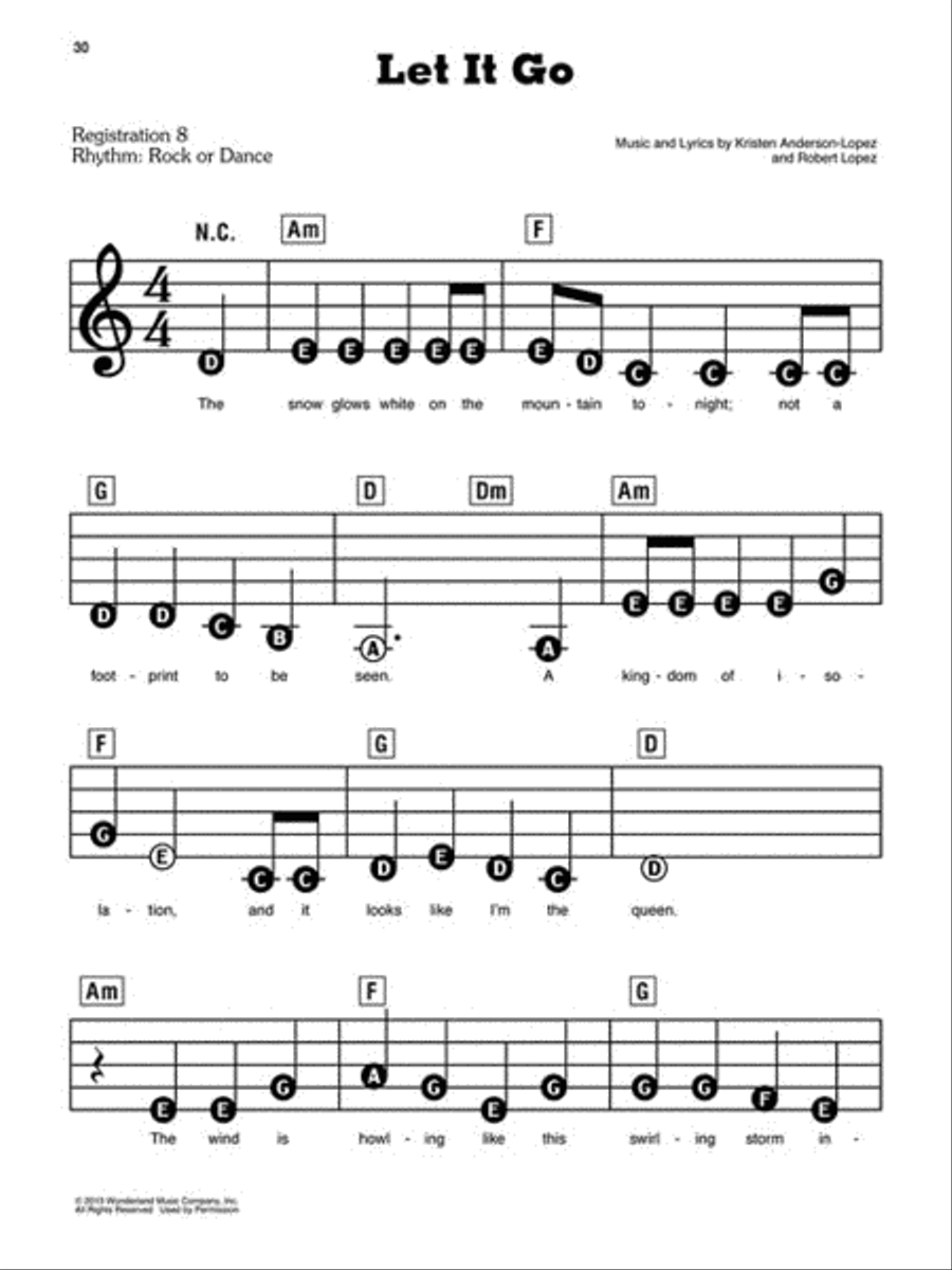 Frozen Electronic Keyboard scores gallery preview page 4