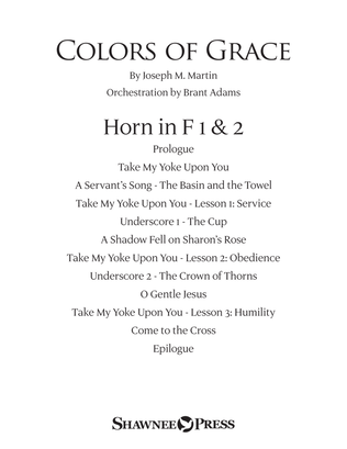 Book cover for Colors of Grace - Lessons for Lent (New Edition) (Orchestra Accompaniment) - F Horn 1 & 2