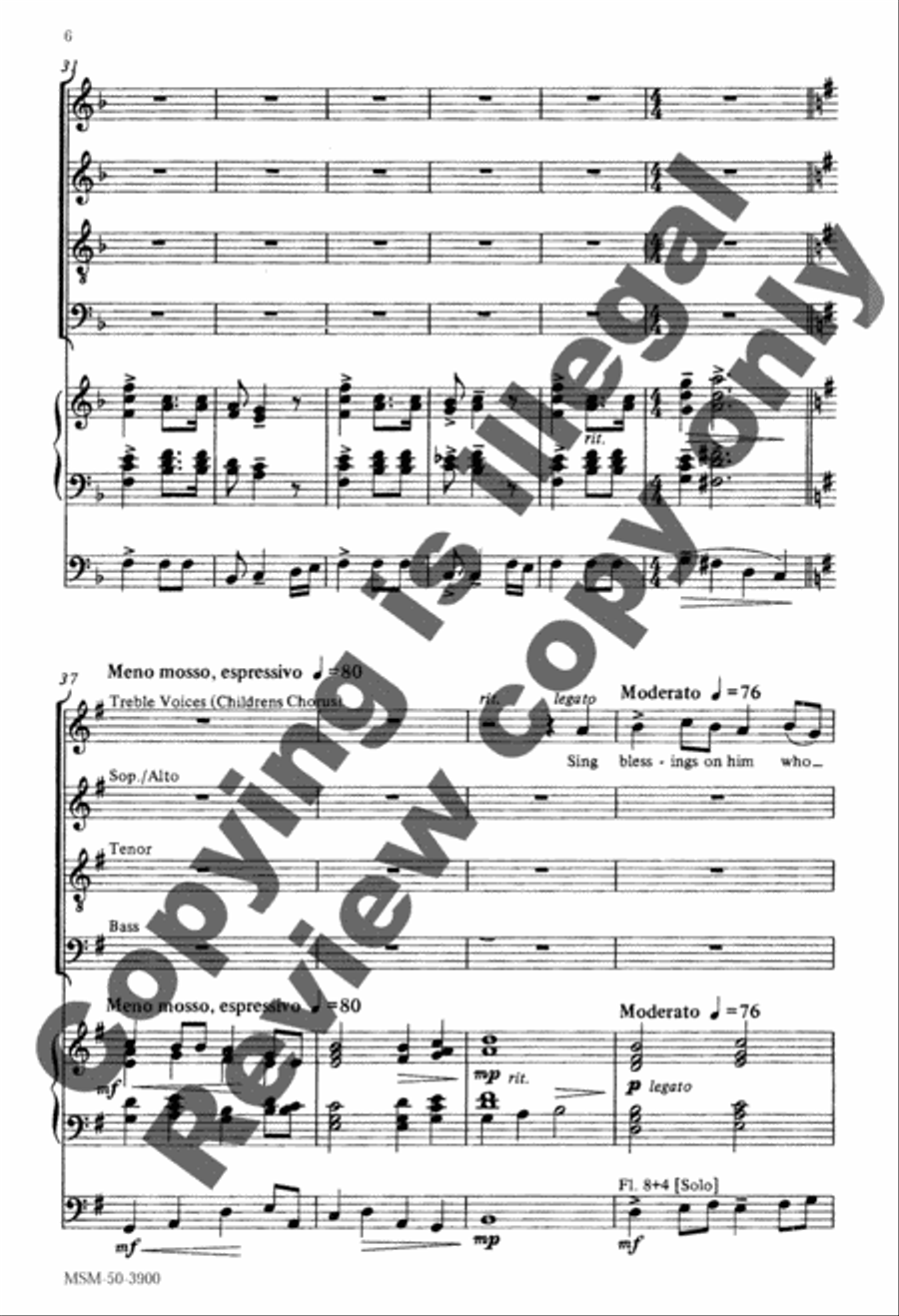 Song of Jubilation Divisi scores gallery preview page 5