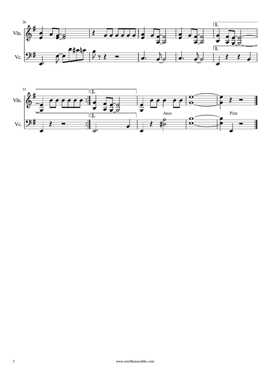 Sway (Quien Sera) String Duet scores gallery preview page 2