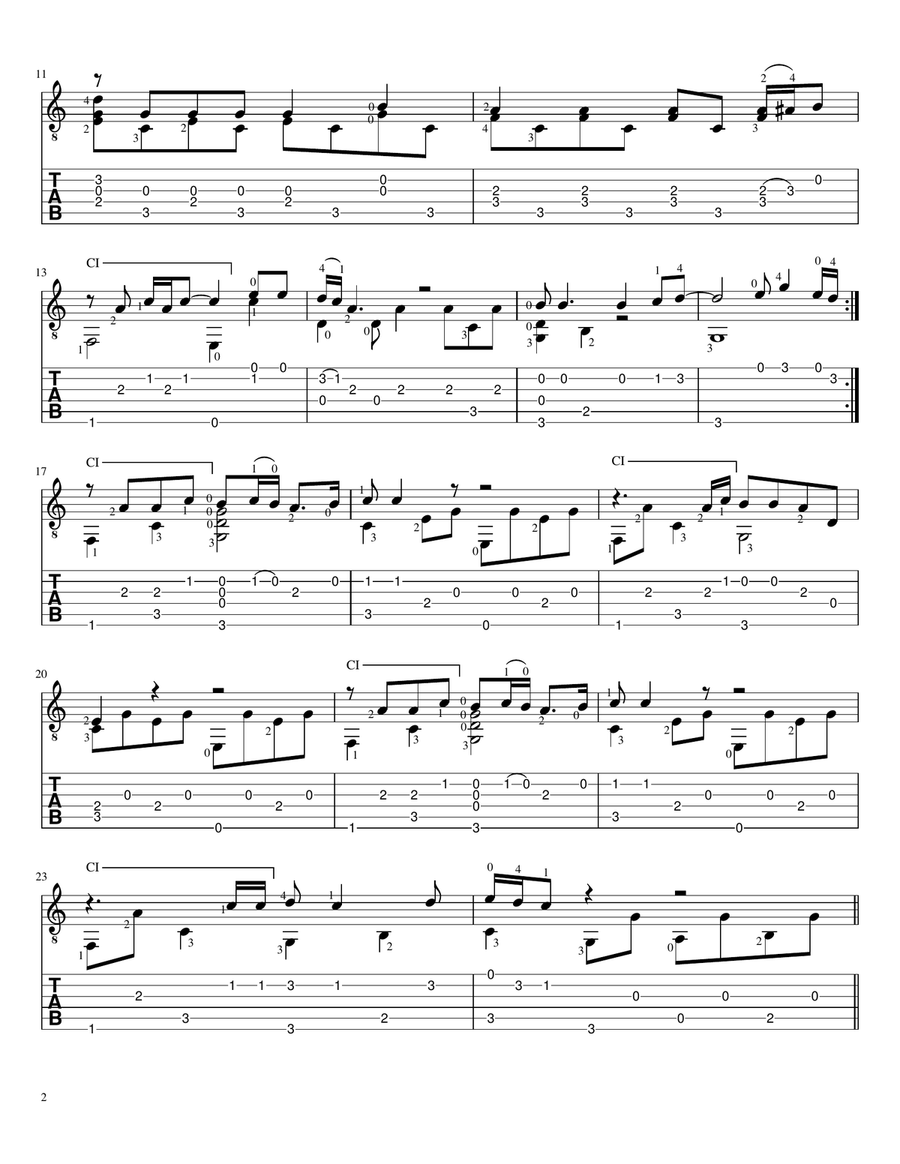 Imagine Guitar Tablature scores gallery preview page 3