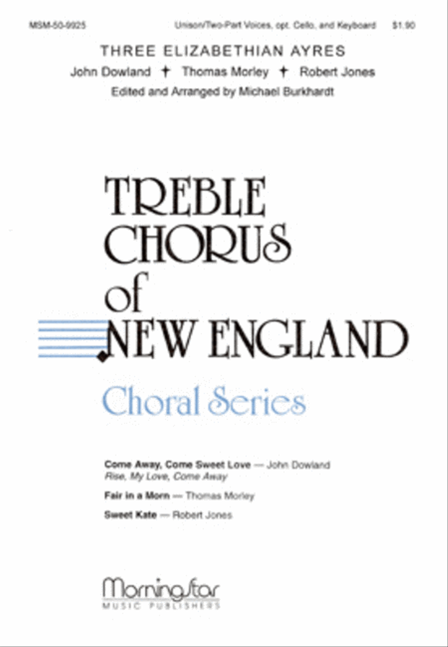 Three Elizabethan Ayres Three Elizabethan Ayres Unison Choir scores gallery preview page 1