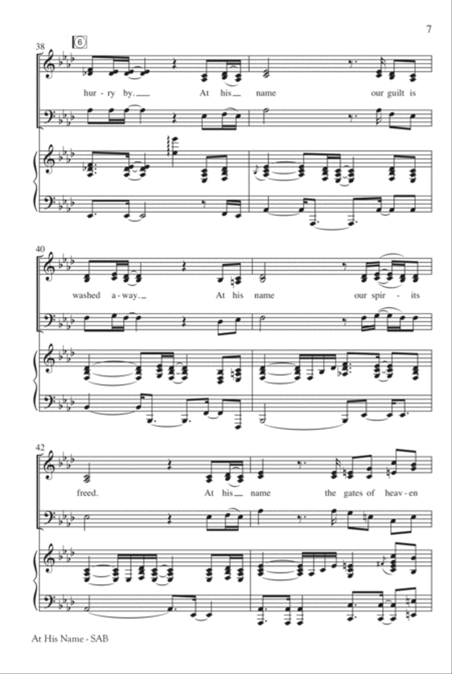 At His Name 3-Part scores gallery preview page 8