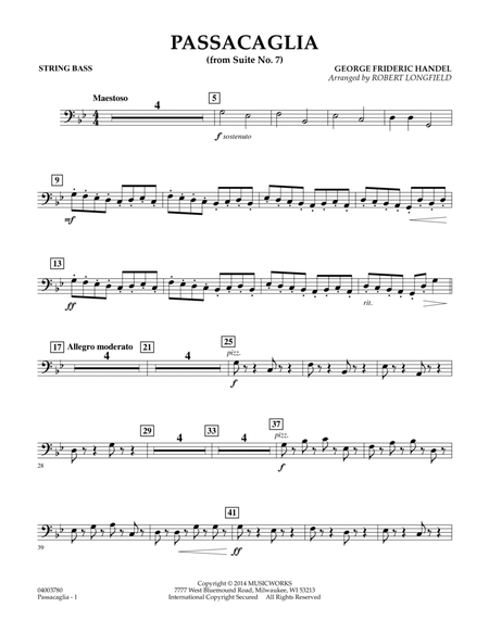 Passacaglia (from Suite No. 7) - String Bass