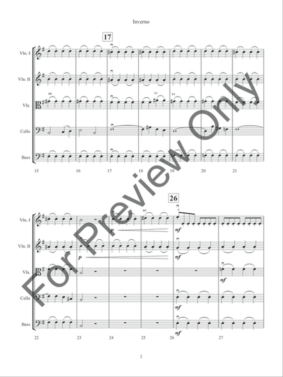 Inverno Inverno String Orchestra scores gallery preview page 5