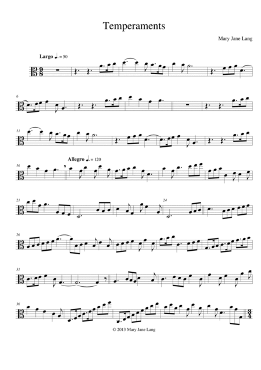 Temperaments for Viola and Harp