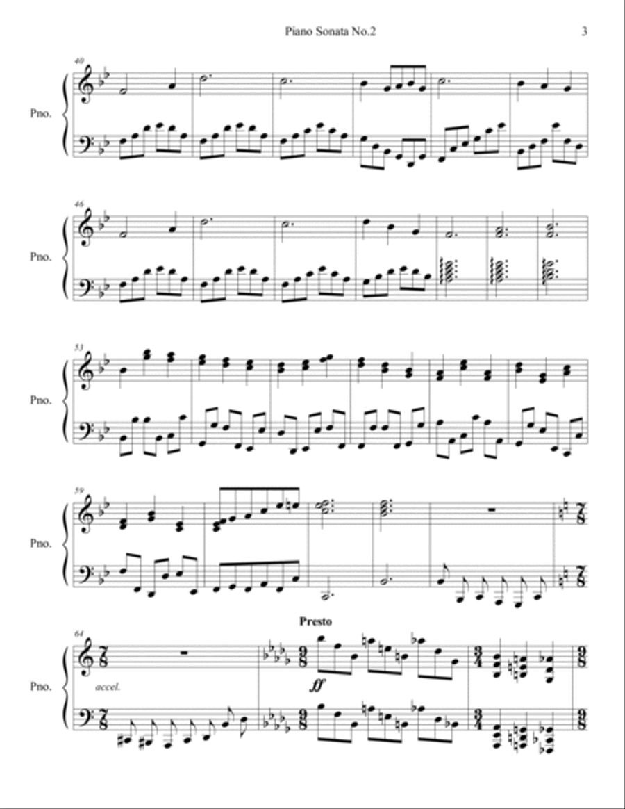 Piano Sonata No.2 Piano Sonata No.2 Piano Solo scores gallery preview page 3