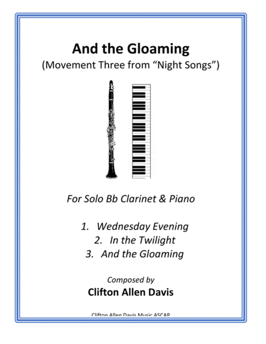 And the Gloaming (for Solo Clarinet and Piano) image number null