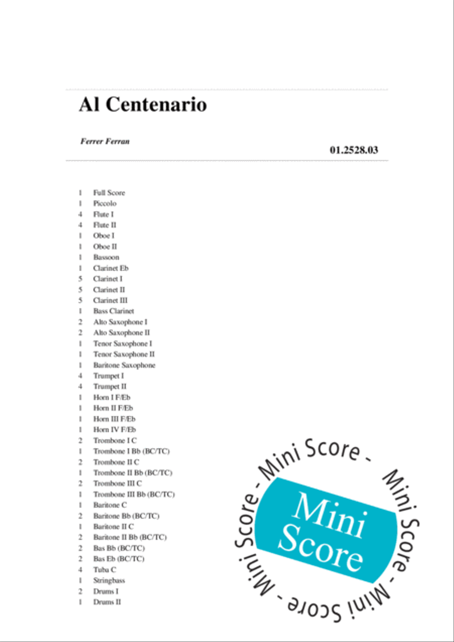 Al Centenario Concert Band scores gallery preview page 4