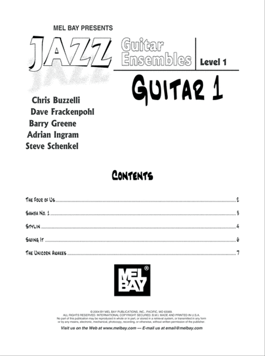 Jazz Guitar Ensembles Level 1