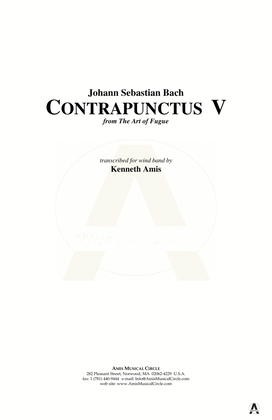 Contrapunctus 5 - CONDUCTOR'S SCORE ONLY
