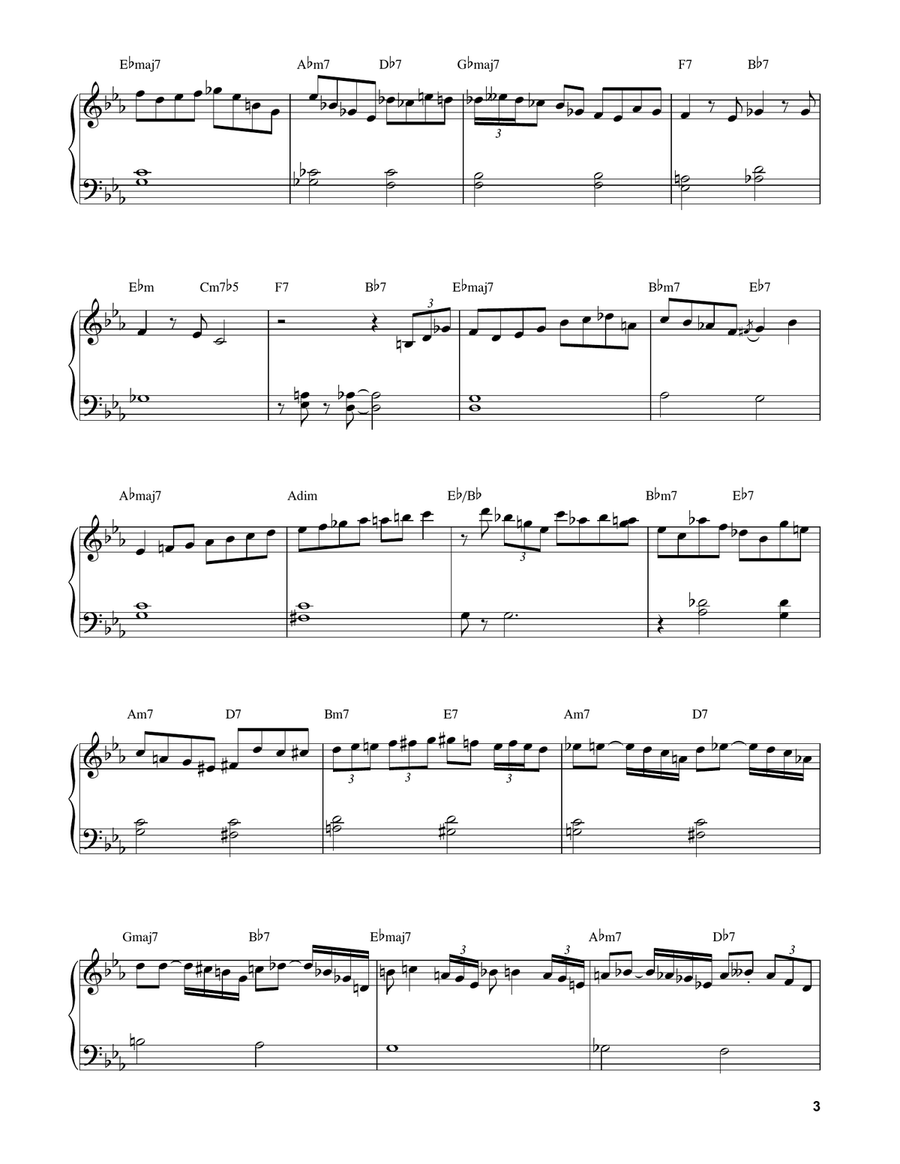 You Go To My Head Piano Solo scores gallery preview page 3