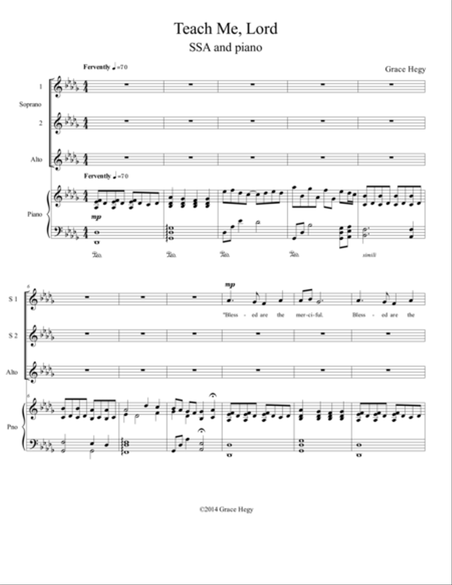 Teach Me, Lord SSA scores gallery preview page 2
