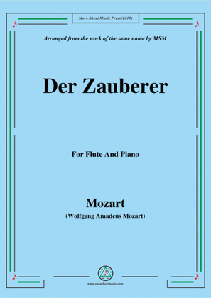 Book cover for Mozart-Der zauberer,for Flute and Piano