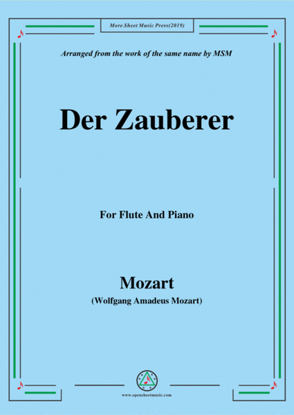 Mozart-Der zauberer,for Flute and Piano image number null