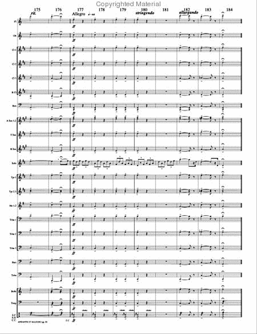 Andante et Allegro Andante et Allegro Concert Band scores gallery preview page 23