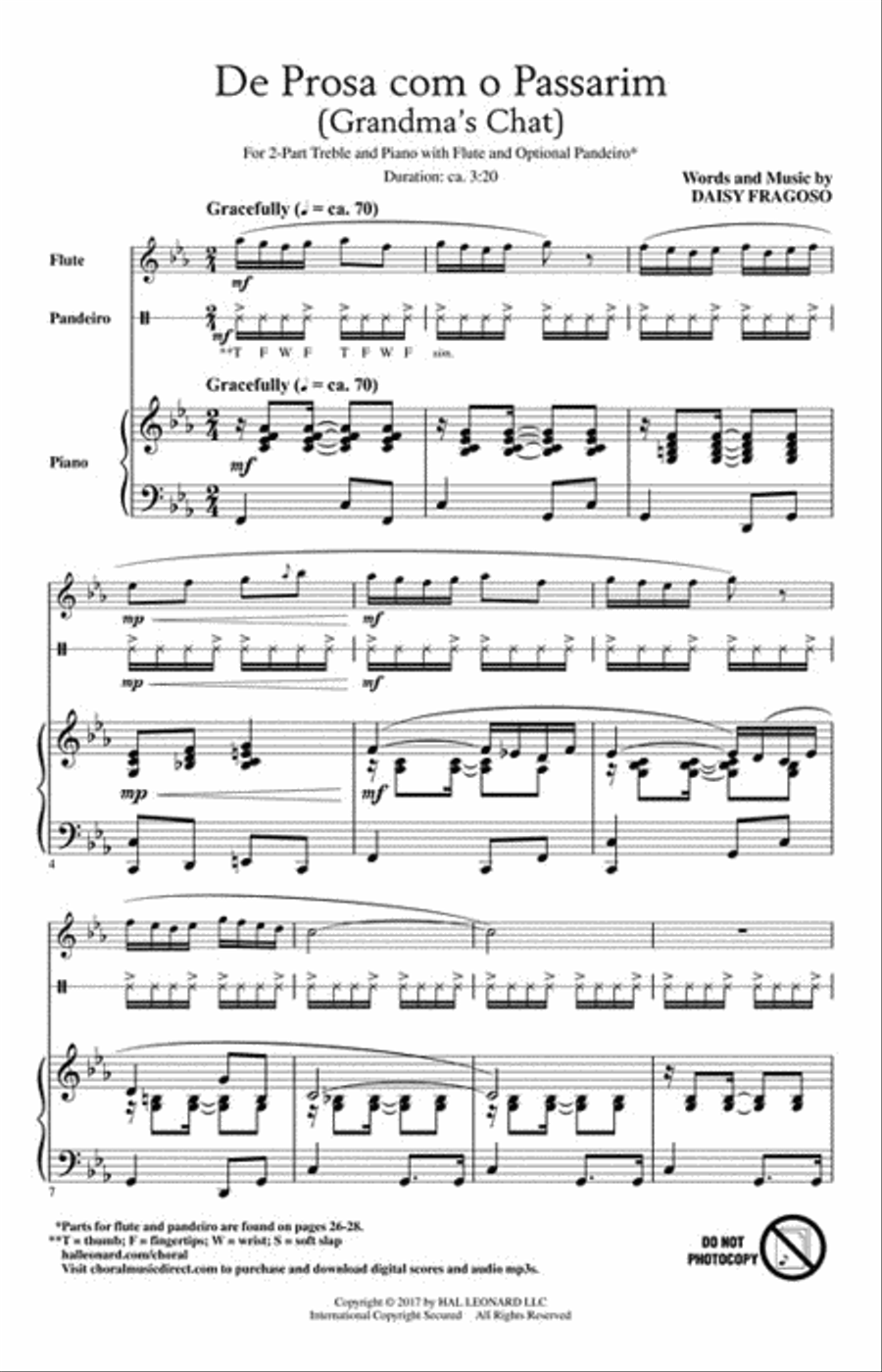 De Prosa com o Passarim (Grandma's Chat) 2-Part scores gallery preview page 2