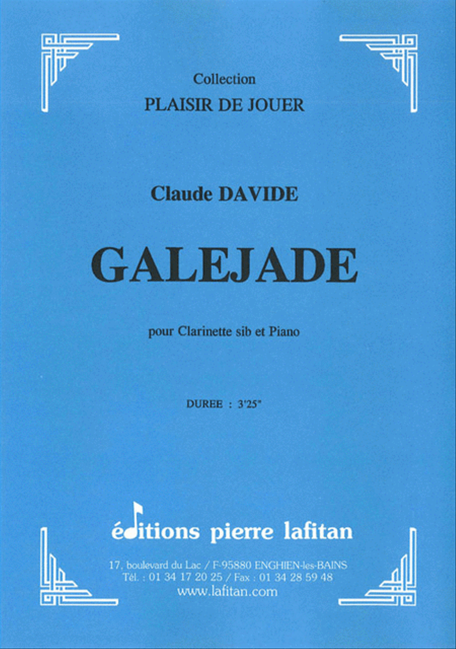 Galéjade Clarinet Solo scores gallery preview page 1