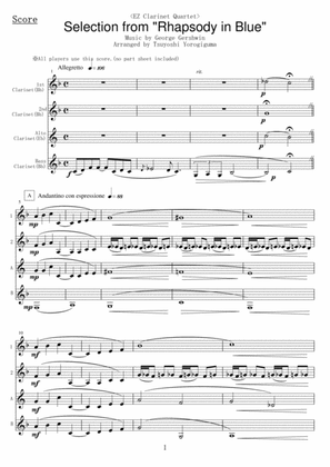 <EZ Clarinet Quartet> Selection from "Rhapsody in Blue"