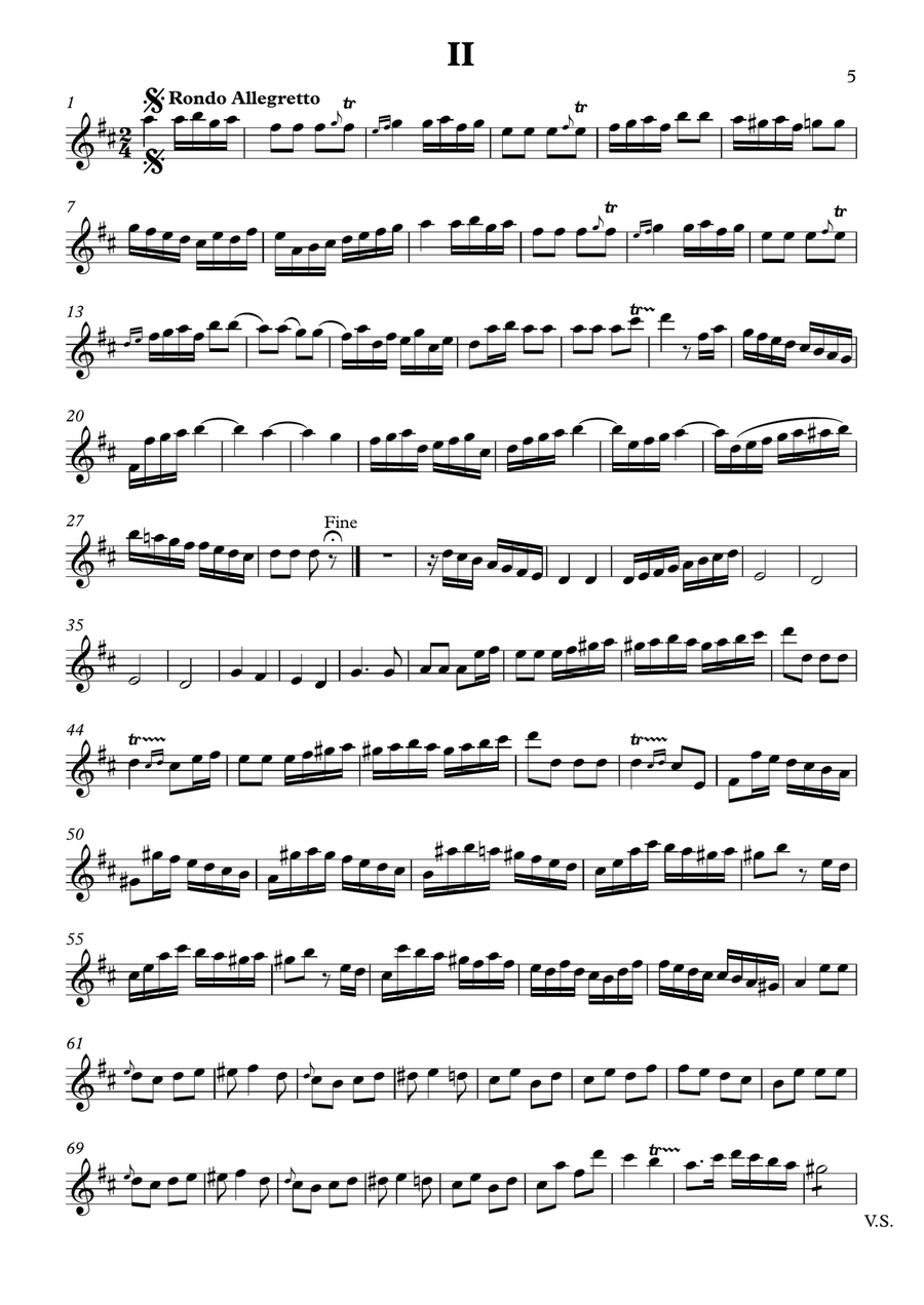Six Duos Concertantes for Flute and Viola - Flute part Flute scores gallery preview page 5