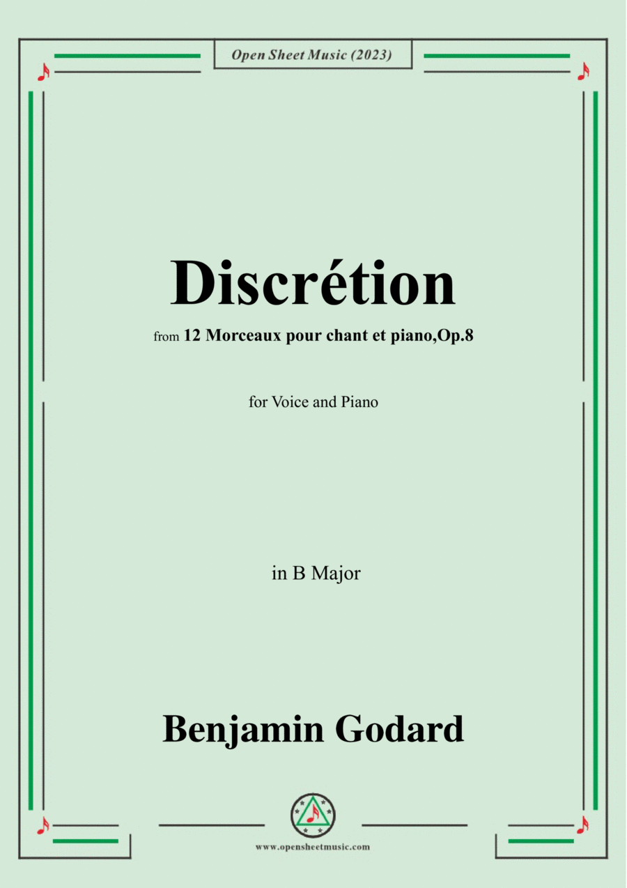 B. Godard-Discrétion,in B Major,Op.8 No.4 Voice scores gallery preview page 1