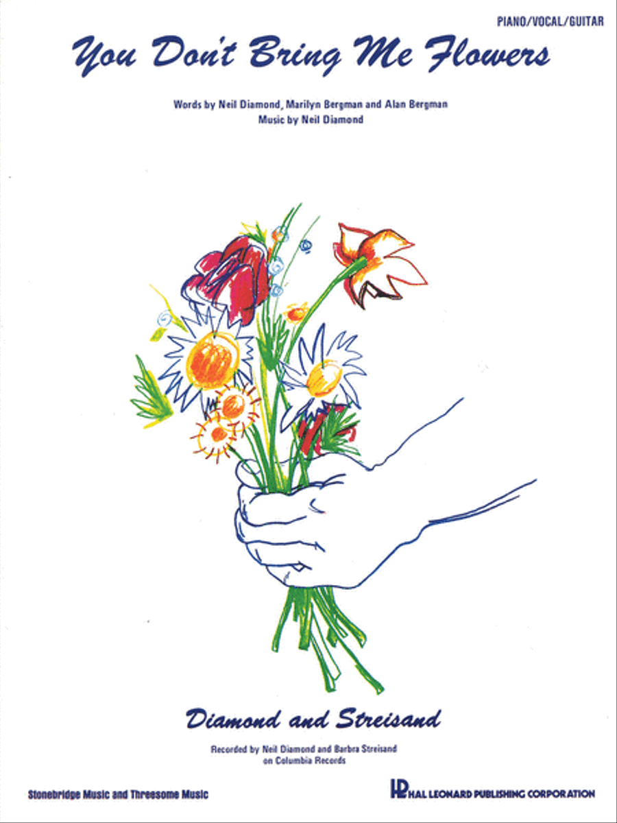 You Don't Bring Me Flowers Piano, Vocal, Guitar scores gallery preview page 1