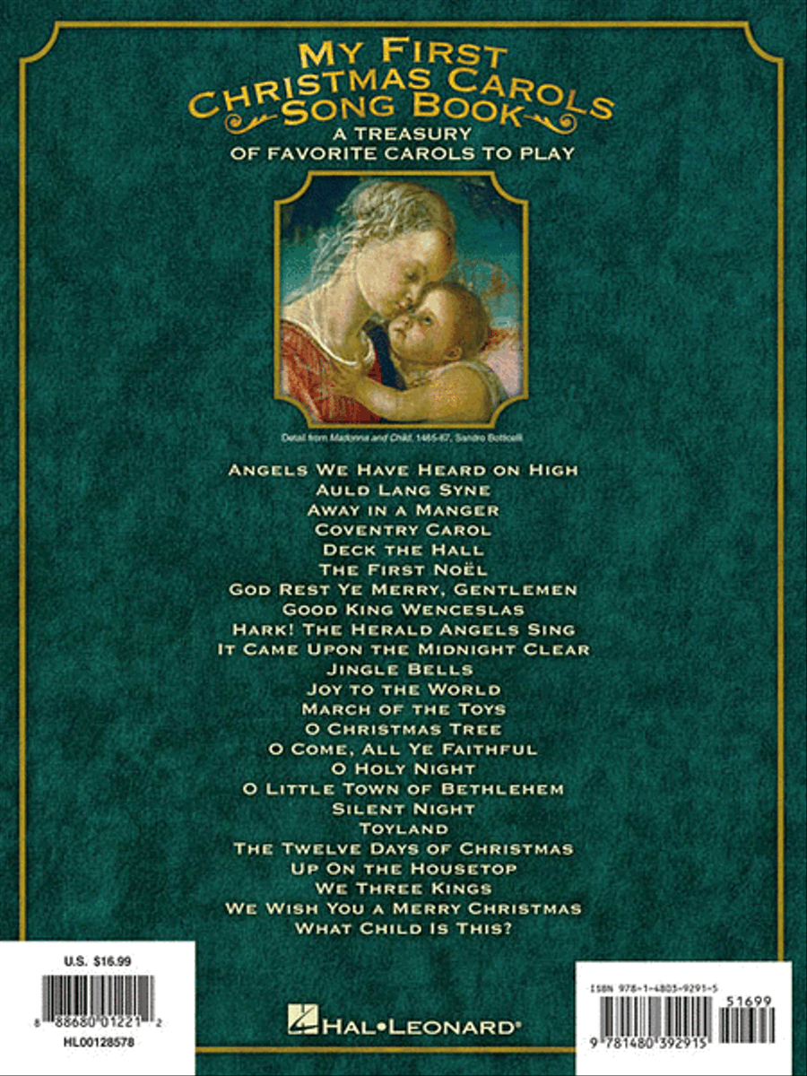 My First Christmas Carols Song Book Easy Piano scores gallery preview page 2