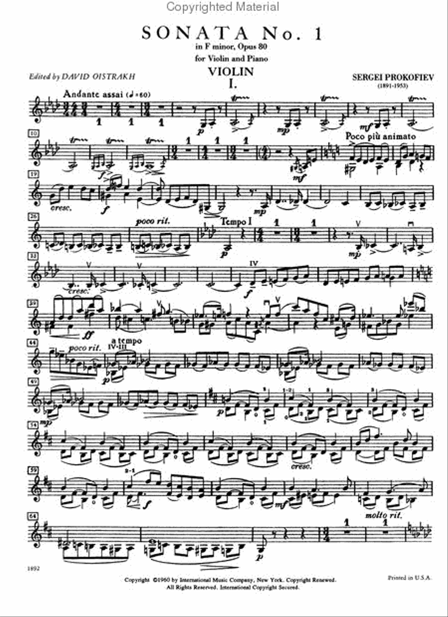 Sonata No. 1 in F minor, Op. 80