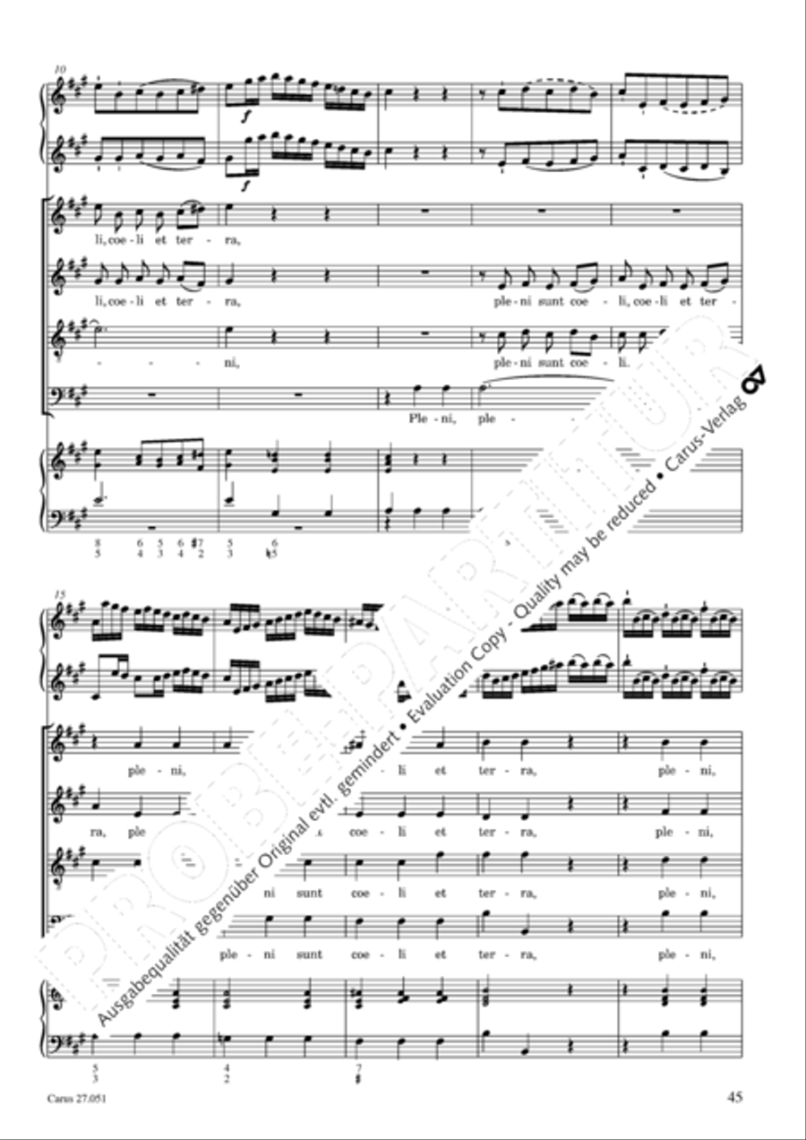 Missa in A Major 4-Part scores gallery preview page 46