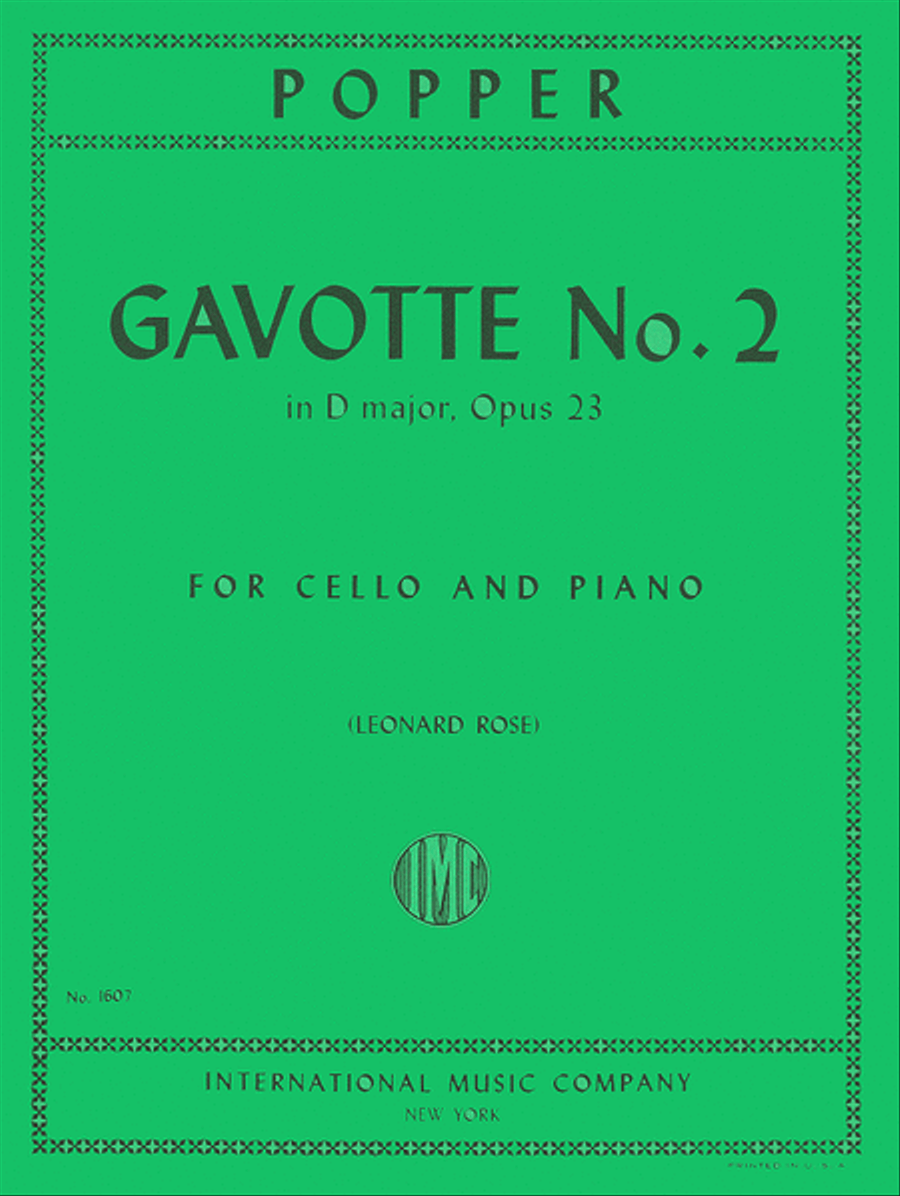 Gavotte No. 2, Op. 23 Piano Accompaniment scores gallery preview page 1