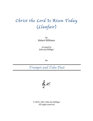 Christ the Lord Is Risen Today for Trumpet and Tuba