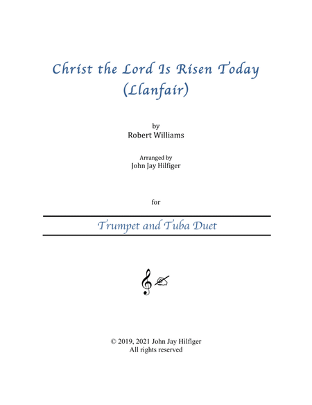 Christ the Lord Is Risen Today for Trumpet and Tuba image number null