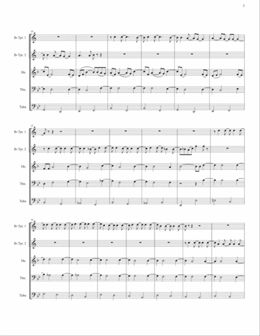 Two Pieces for Brass Quintet Brass Quintet scores gallery preview page 5