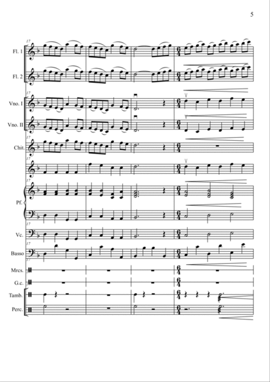 Sinfonia Per Un Addio Large Ensemble scores gallery preview page 5