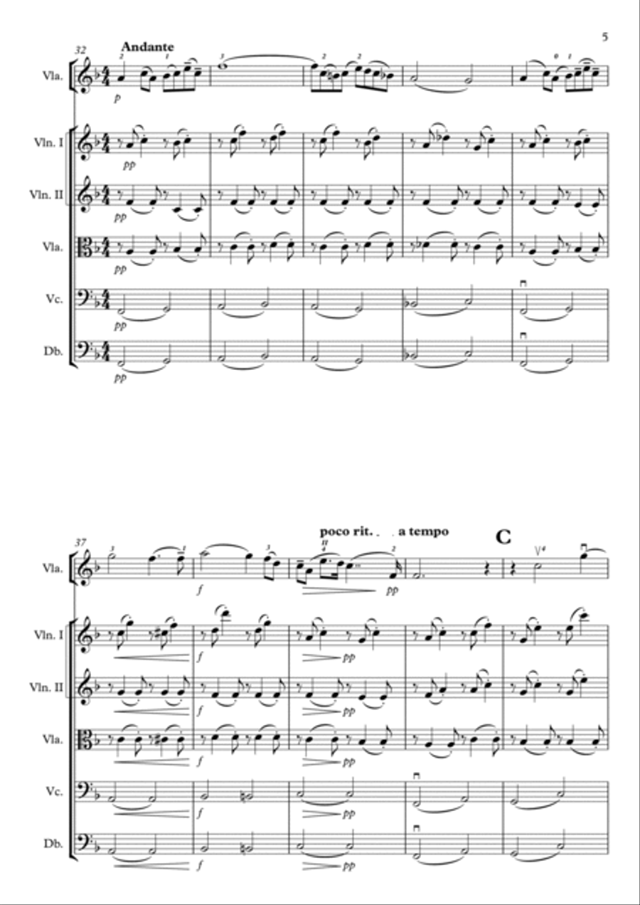 Berceuse de Jocelyn Berceuse de Jocelyn String Orchestra scores gallery preview page 5