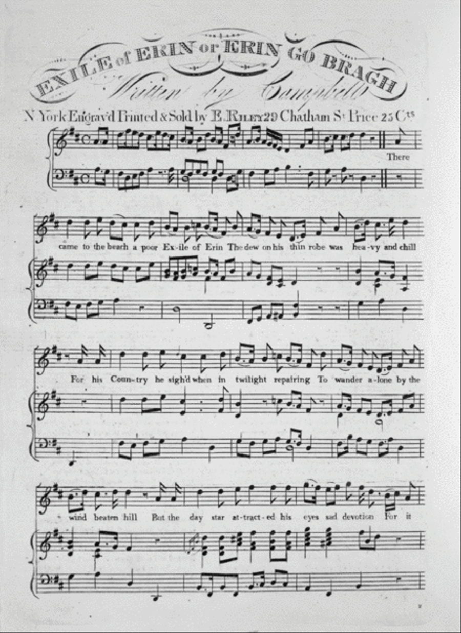 Exile of Erin, or Erin Go Bragh Voice scores gallery preview page 1