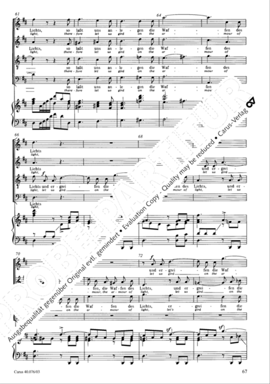 Hymn of Praise, MWV A 18 SSAATB scores gallery preview page 68