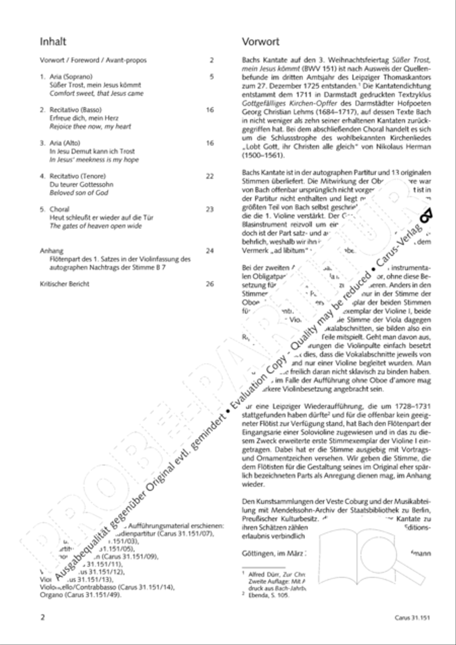 Comfort sweet, that Jesus came 4-Part scores gallery preview page 3