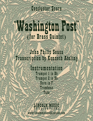 Book cover for March - Washington Post March (for Brass Quintet)