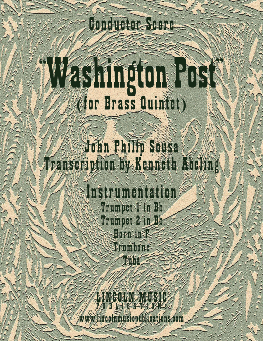 Book cover for March - Washington Post March (for Brass Quintet)