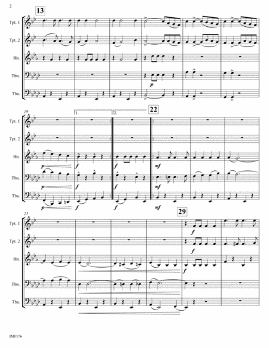 The False Alarm Brass Quintet scores gallery preview page 4