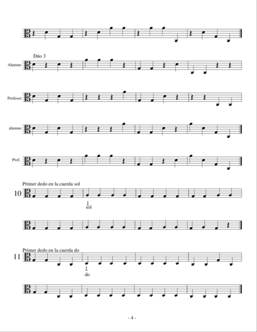 25 Viola Pizzicato Lessons for Beginners. Viola Solo scores gallery preview page 4