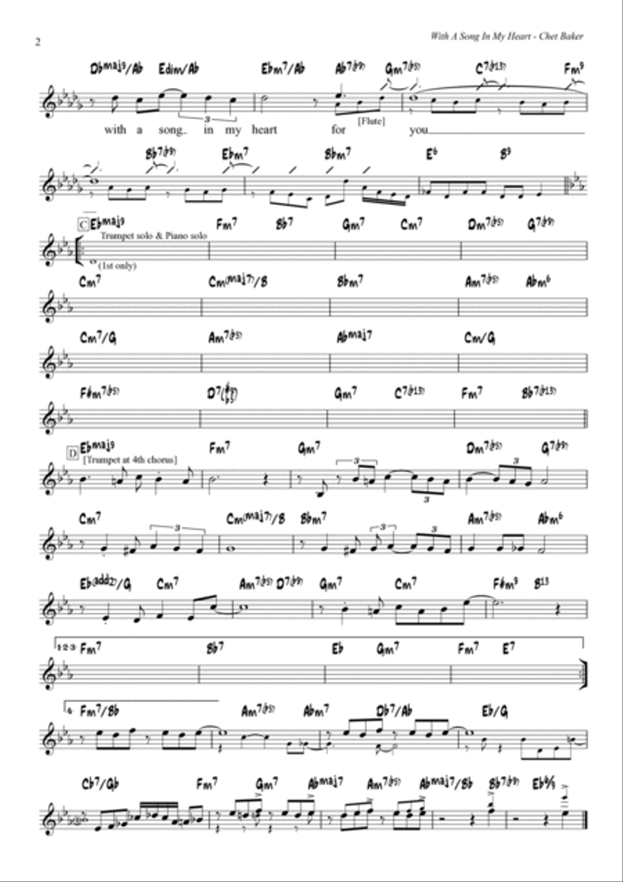 With A Song In My Heart Piano scores gallery preview page 2