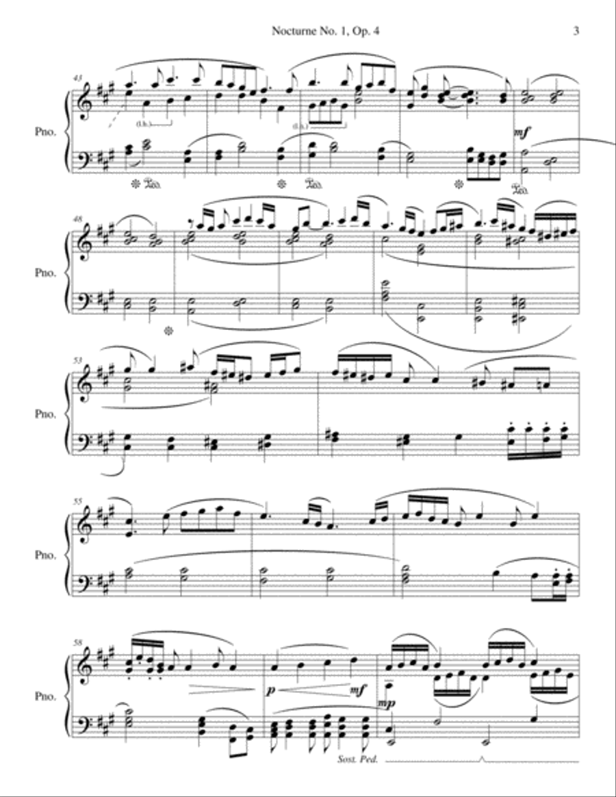Nocturne No. 1, Op. 4 Piano Solo scores gallery preview page 4