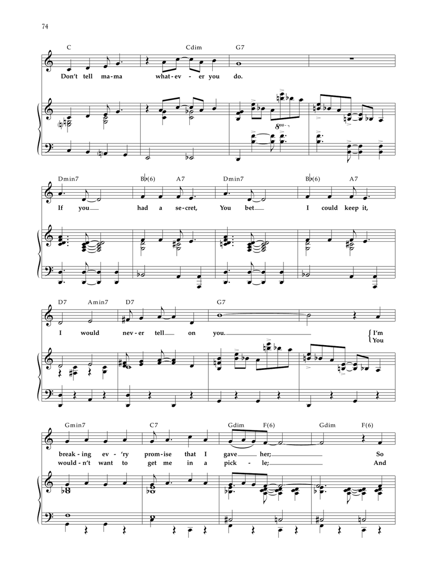Don't Tell Mama (from Cabaret) Voice scores gallery preview page 3