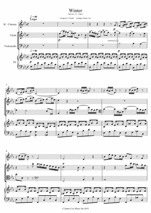 Winter (Four Seasons) 2nd Mov. - Piano Trio