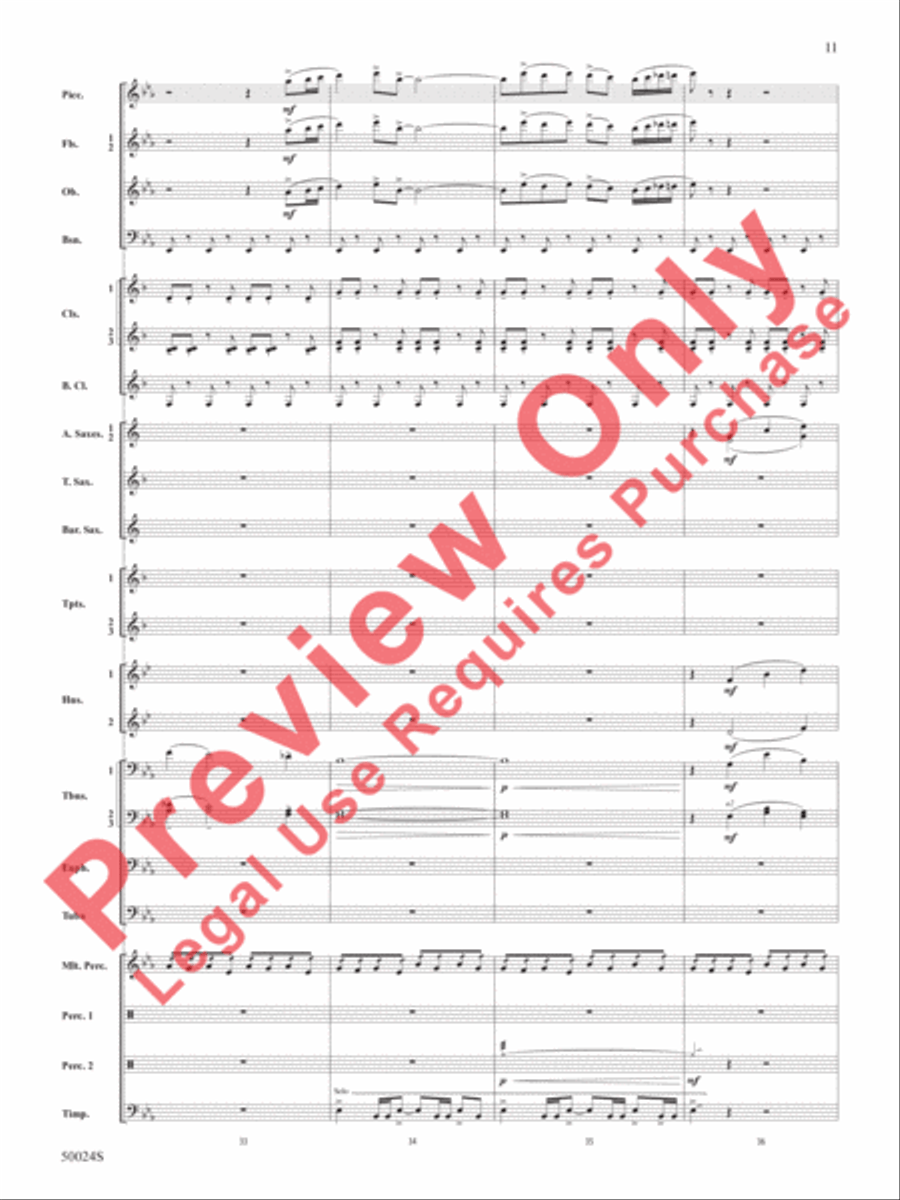 A Beacon of Light A Beacon of Light Concert Band scores gallery preview page 12