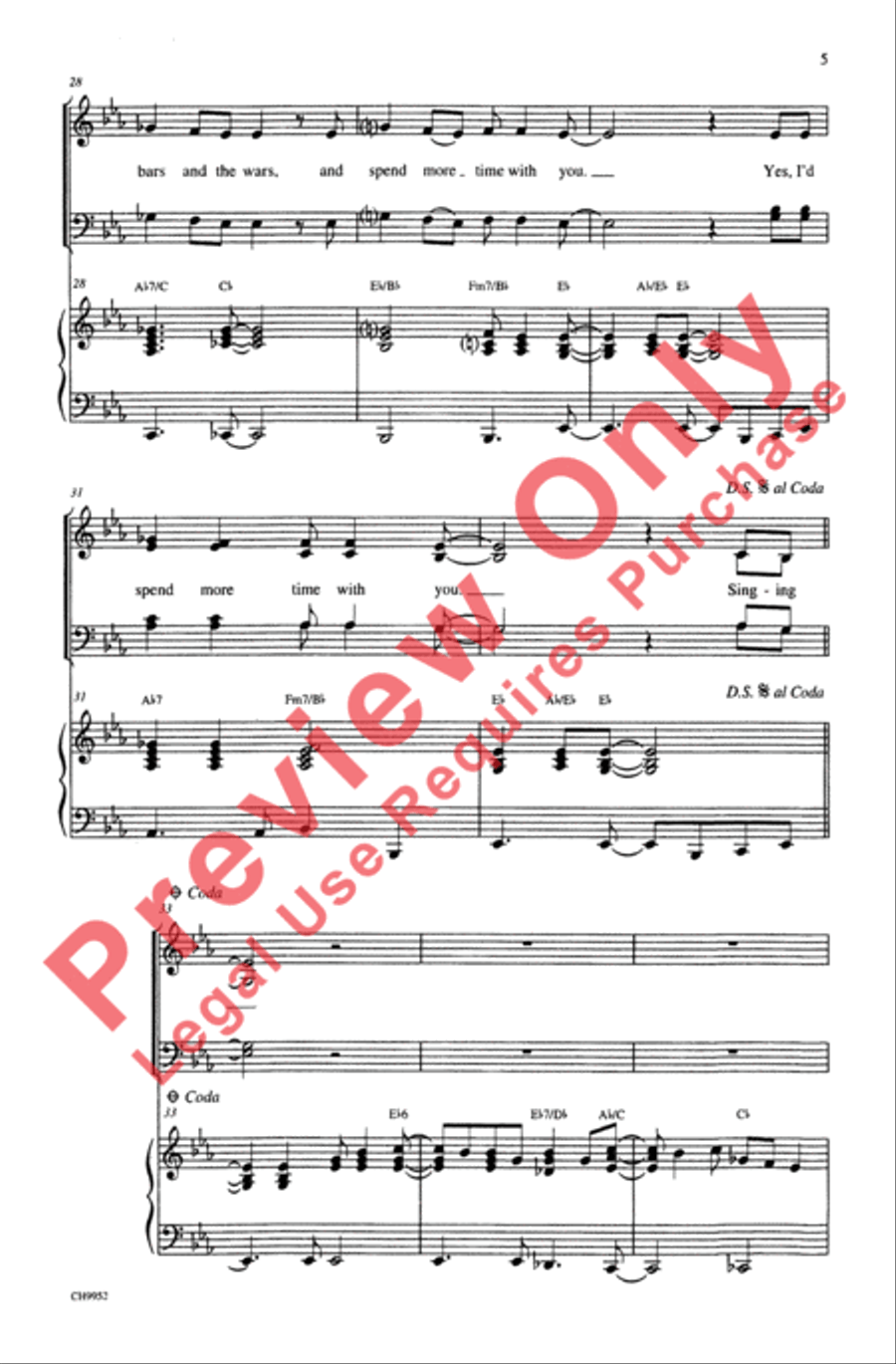 Joy to the World (Jeremiah Was a Bullfrog) 4-Part scores gallery preview page 5