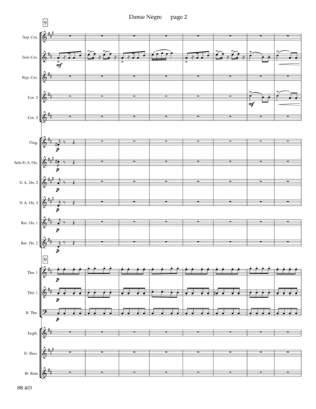 Danse Nègre from African Suite. Op. 35 for Brass Band image number null