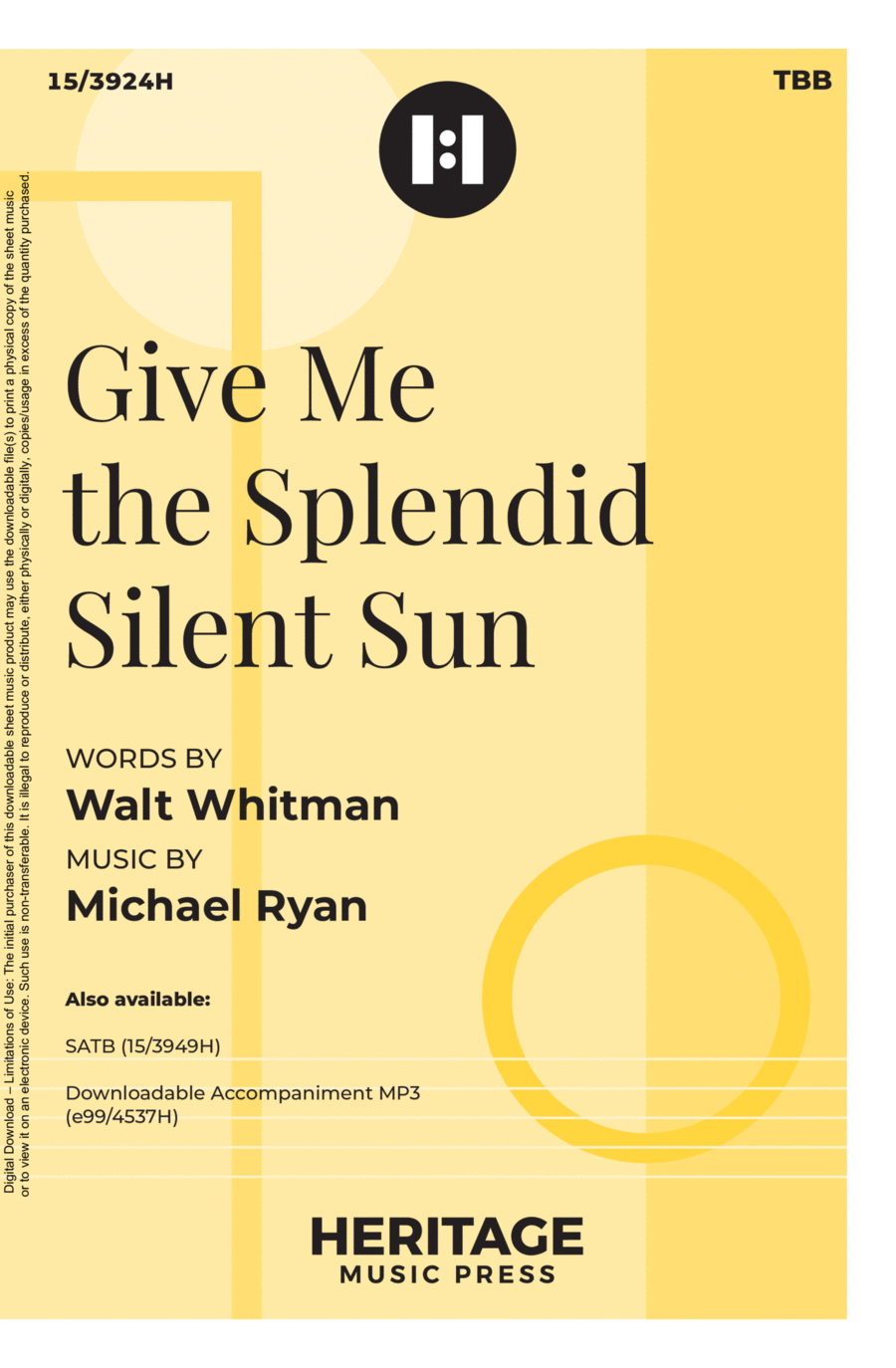 Give Me the Splendid Silent Sun TTB scores gallery preview page 1